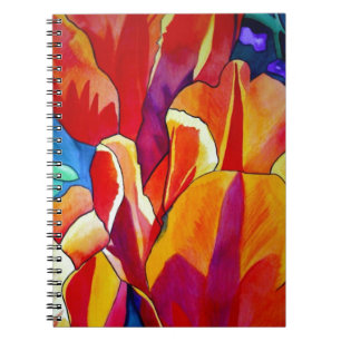 Orange Tulips Aquarellmalerei Blume Notizblock