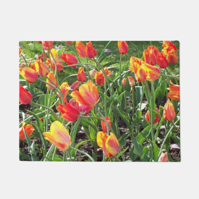 Orange Tulips Doormat Fußmatte (Vorderseite)