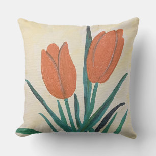 Orange Tulips Kissen