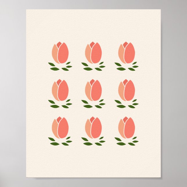 Orange Tulips Poster (Vorne)