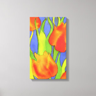 Orange Tulips Wrapped Canvas Leinwanddruck