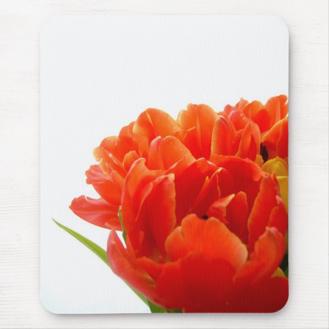 Orange Tulpe-Mausunterlage Mousepad (Vorne)