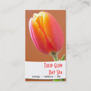 Orange Tulpe-nahe hohe Foto-Verabredung Terminkarte