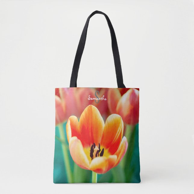 Orange Tulpe Tasche (Vorderseite)
