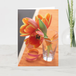 Orange Tulpen Karte