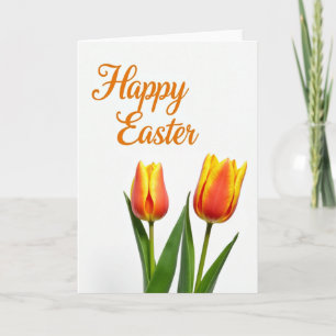 Orange Tulpen Oster Grußkarte Karte