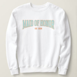 Orange + Türkis Faux Glitter Varsity TRAUZEUGIN Sweatshirt