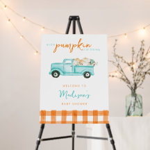 Orange & Türkis Pumpkin Harvest Truck Willkommen