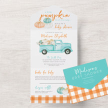 Orange & Türkis Pumpkin Truck Kinderdusche