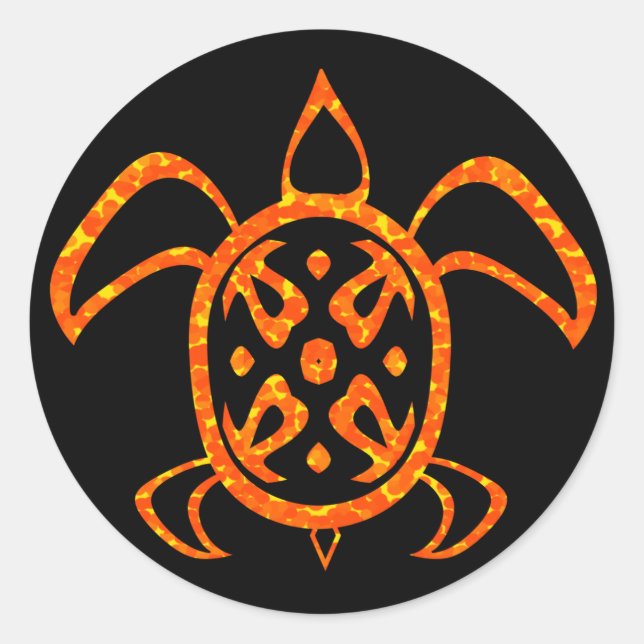 Orange Turtle Stickers (Vorderseite)