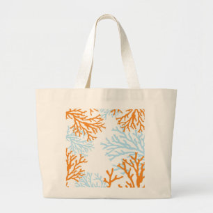 Orange u. blaue korallenrote Taschen-Tasche Jumbo Stoffbeutel