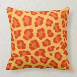 Orange u. gelber Leopard-Druck Kissen