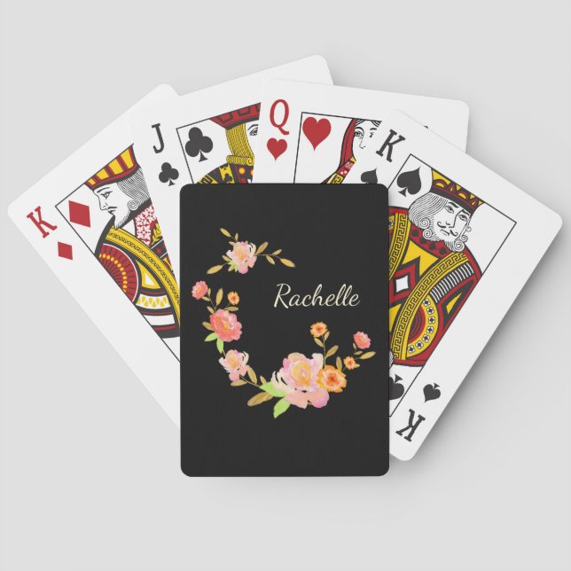 Orange u. rosa kundenspezifisches mit spielkarten (Rückseite)
