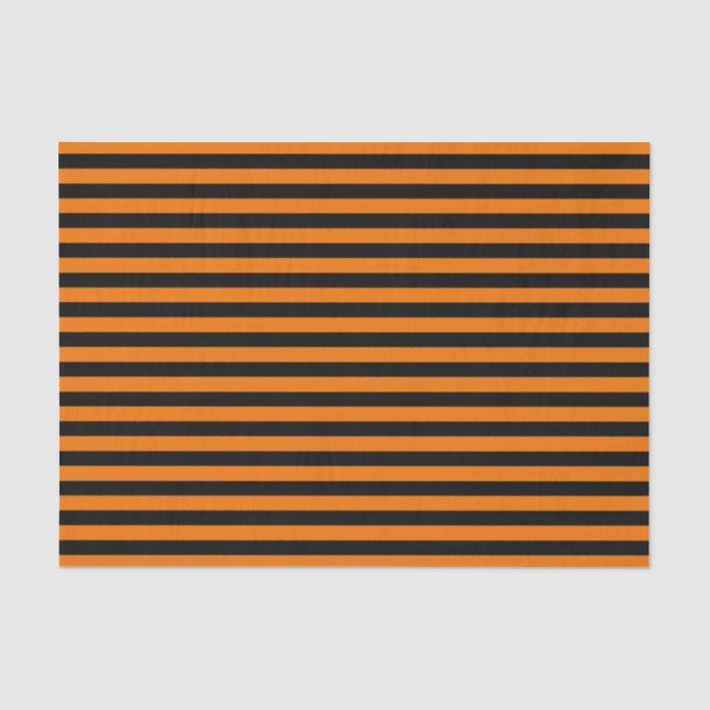 Orange u. schwarze gestreifte Seidenpapiere Seidenpapier (Vorderseite)