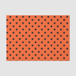 Orange u. schwarze Tupfen Seidenpapier