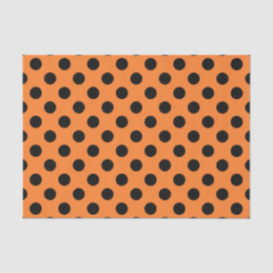 Orange u. schwarzes großes Tupfen-Seidenpapier Seidenpapier