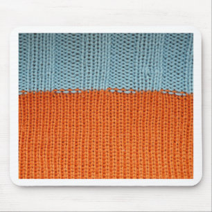 Orange und Aquamarine Wolle Mousepad