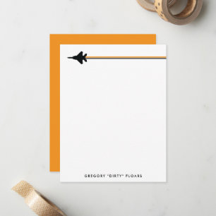 Orange und Black F-15 Personal Stationery Mitteilungskarte