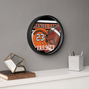Orange und Black Football Jersey   BEDÜRFTIG Uhr