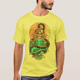 Orange und Black Geisha Queen Illustration T-Shirt
