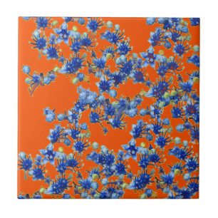 orange und blau fliese