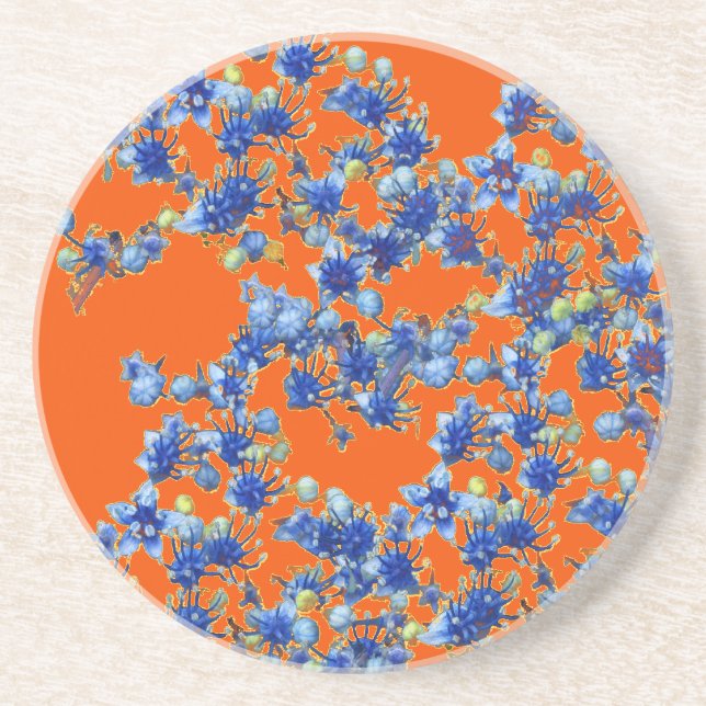 orange und blau getränkeuntersetzer (Vorne)