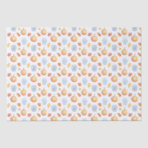 Orange und Blau, Herbstlaube mit Pumpkins Seidenpapier