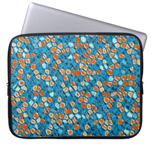 Orange und Blau Laptopschutzhülle