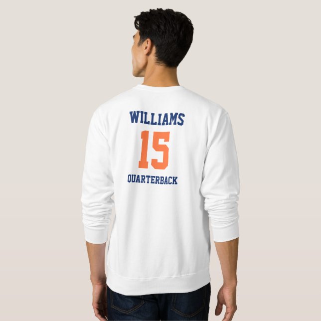 Orange und Blau Sweatshirt (Schwarz voll)