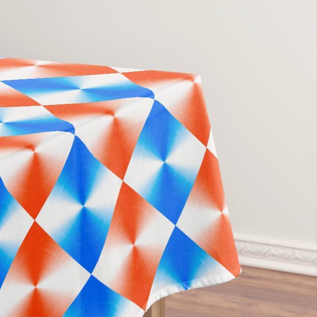 Orange und Blau Tischdecke (Beispiel)
