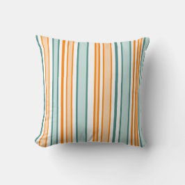 Orange und blaue Streifen Kissen