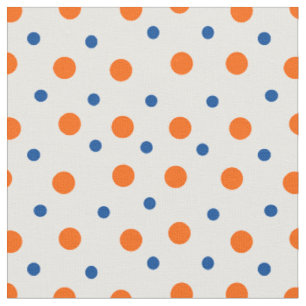 orange und blaue Tupfen Stoff