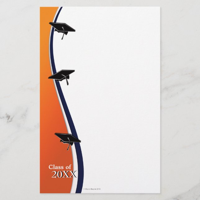 Orange und blaues briefpapier (Vorderseite)