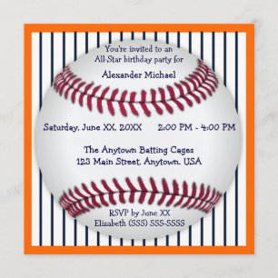 Orange und blaues einladung