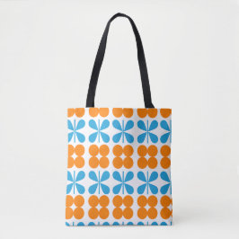Orange und Blue Butterfly Pattern Tasche