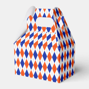 Orange und Blue Diamond Raute Geschenkschachtel
