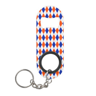 Orange und Blue Diamond Raute Mini Flaschenöffner