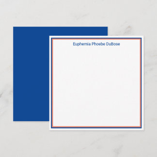 Orange und Blue Elegante Square Flat Dankeskarte