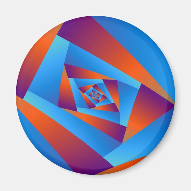 Orange und Blue Spiral Magnet (Vorne)