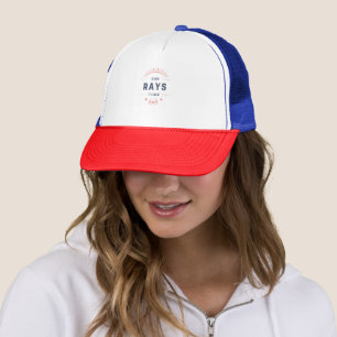 Orange und Blue Sun Rays Time Trucker Hat Truckerkappe