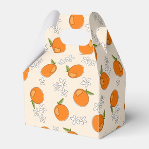 Orange- und Blume-Muster Geschenkschachtel