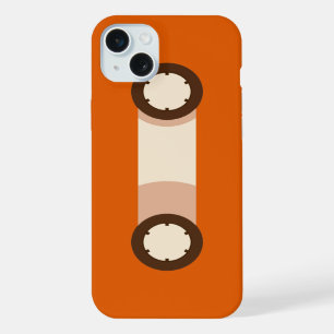 Orange und braunes Retro-Kassettenband iPhone Hülle