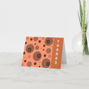 Orange und Brown Circles Vielen Dank Dankeskarte