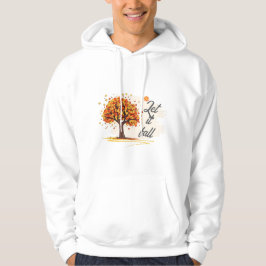 Orange und Brown Creative Simple Lass It Fall Hoodie