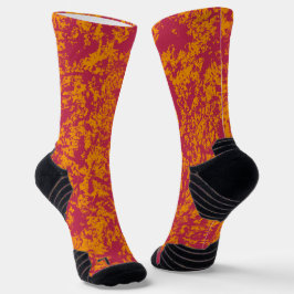 Orange und Burgundy Textur Socken