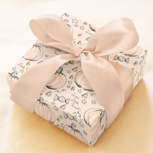 Orange und Creme Sweet Little Pumpkin Baby Geschenkpapier