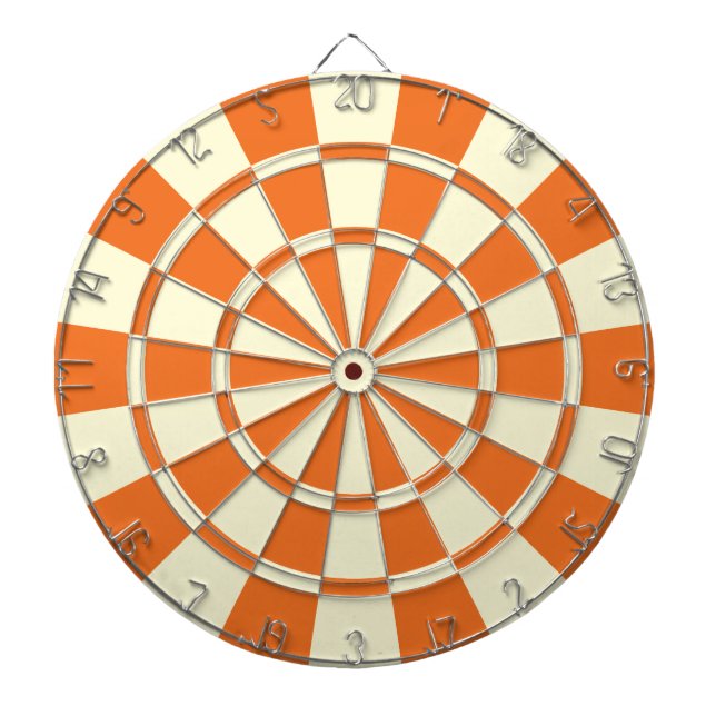 Orange- und cremefarbene Beige-Farbe Dartscheibe (vorne)