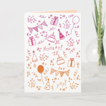 Orange und Fuschia Celebration Card