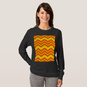 Orange- und Gelb-Chevron-Musterdesign T-Shirt