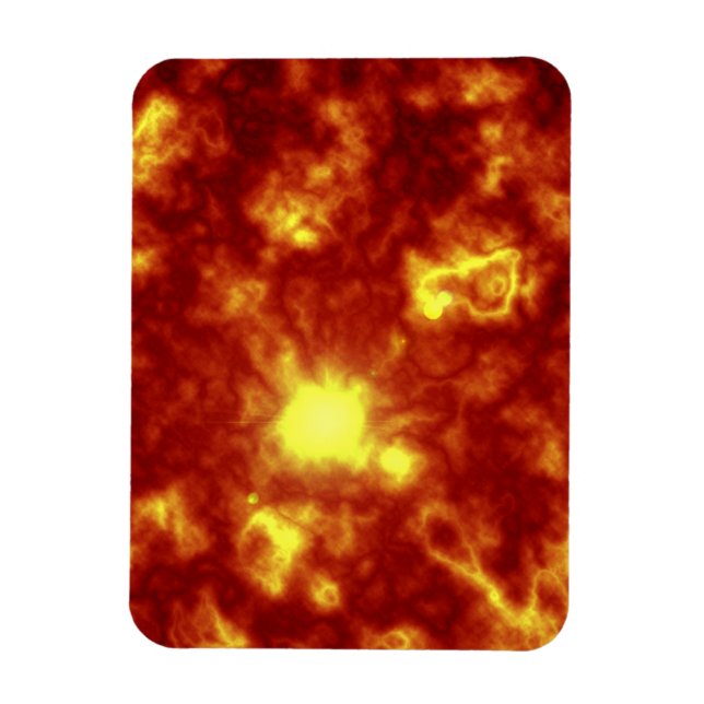 Orange und Gelb Magnet (Vertikal)